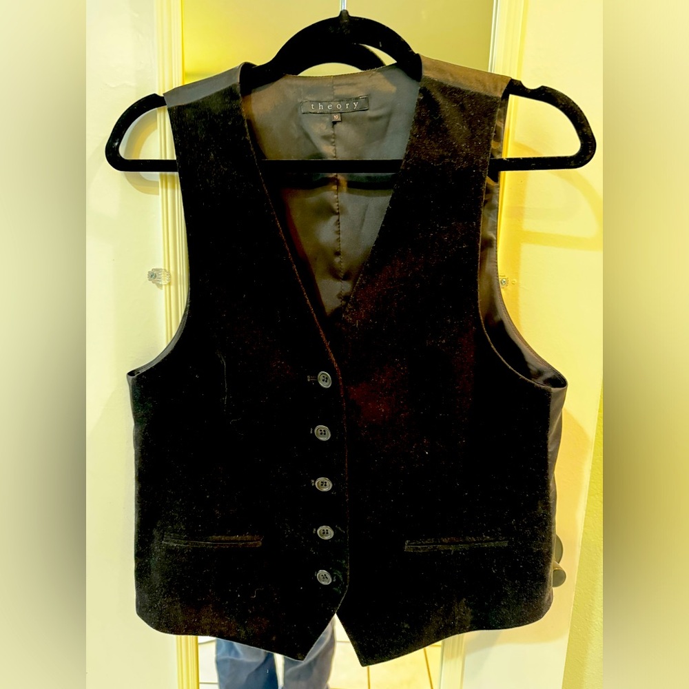 THEORY black vest/waistcoat size 10